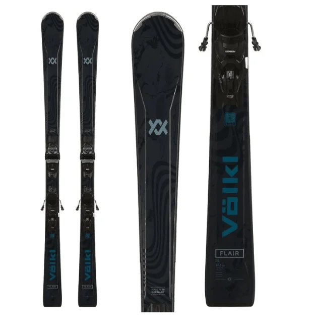 Skis for improved ski control and balance-Volkl Women's Flair 76 Skis with VMotion 10 GW Bindings 2025