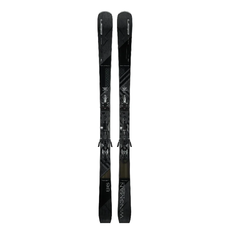 Skis for a smooth and effortless park experience-Elan Wingman 86 Black Edition System Skis with EMX 12 Bindings 2025